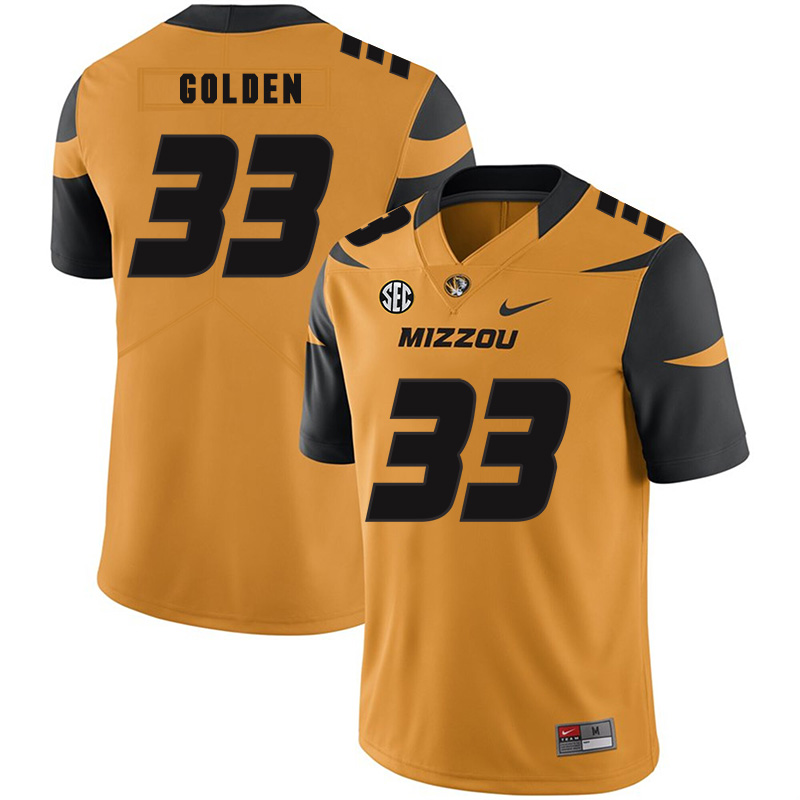 Missouri Tigers 33 Markus Golden III Gold Nike College Football Jersey