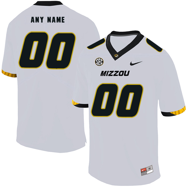 Missouri Tigers Customized White Nike College Football Jersey