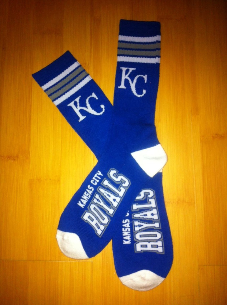 Kansas City Royals Team Logo Blue MLB Socks