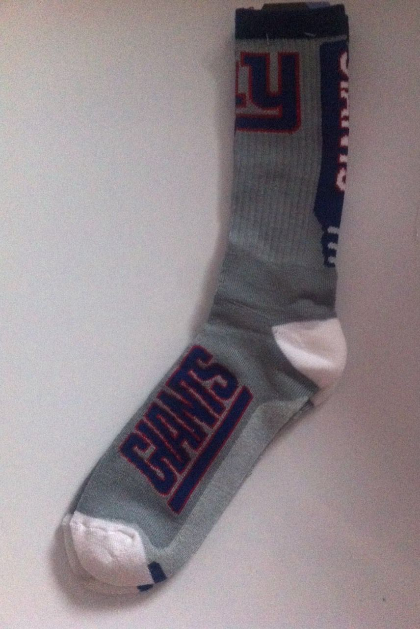 New York Giants Team Logo Gray NFL Socks