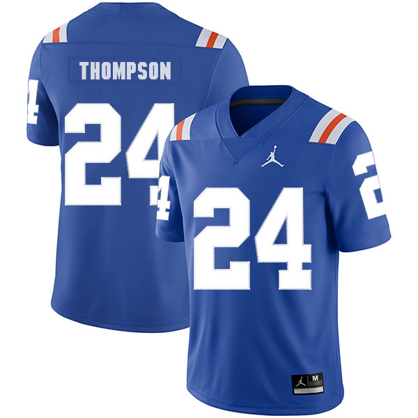 Florida Gators 24 Mark Thompson Blue Throwback College Football Jersey