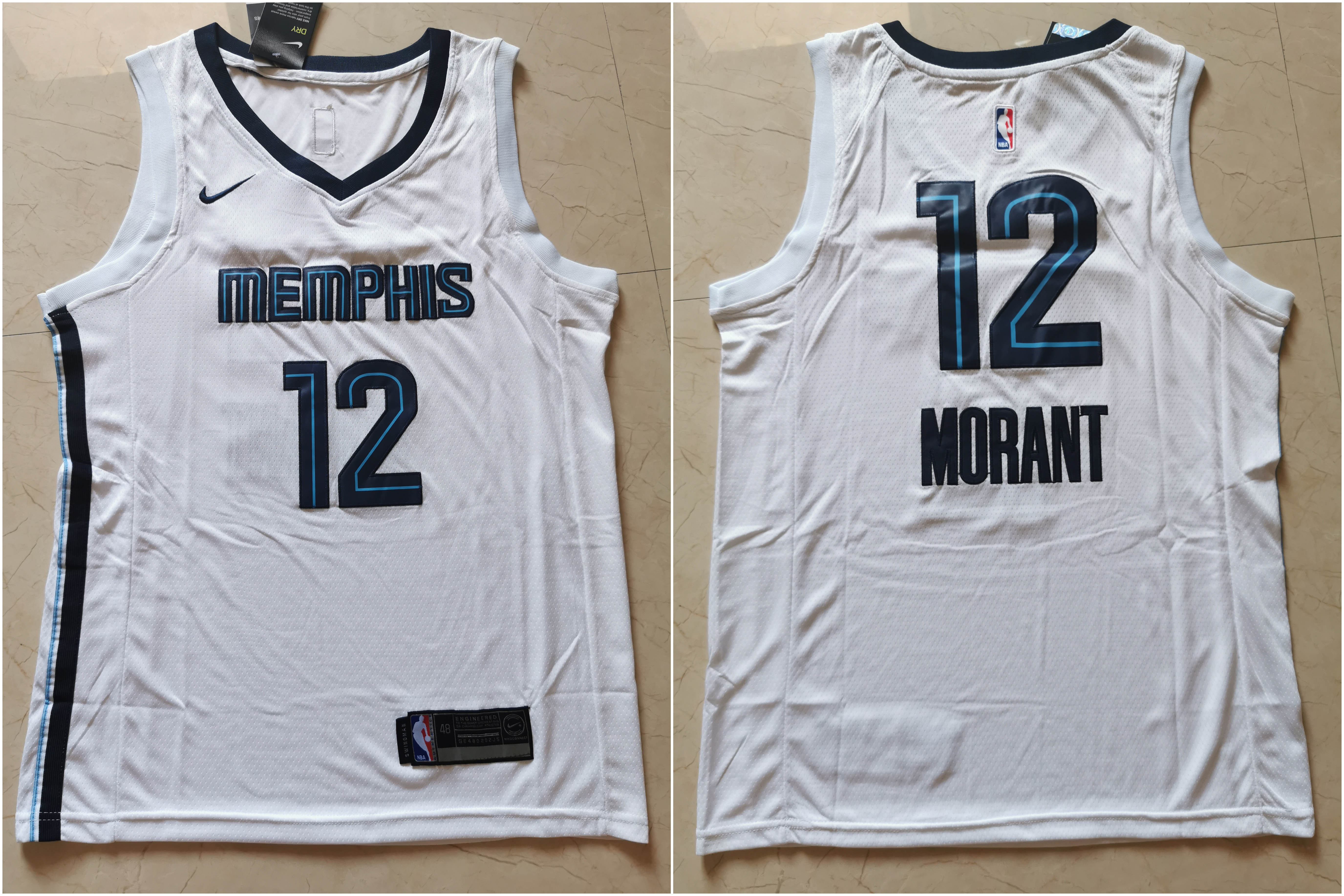 Grizzlies 12 Ja Morant White Nike Swingman Jersey
