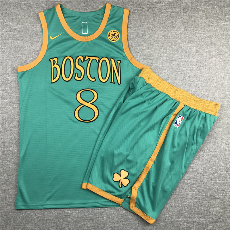 Celtics 8 Kemba Walker Green 2019-20 City Edition Swingman Jersey(With Shorts)