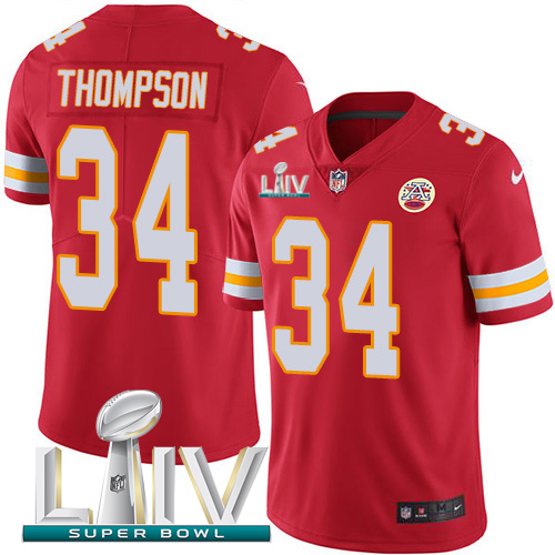 Nike Chiefs 34 Darwin Thompson Red 2020 Super Bowl LIV Vapor Untouchable Limited Jersey