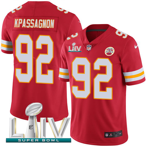 Nike Chiefs 92 Tanoh Kpassagnon Red 2020 Super Bowl LIV Vapor Untouchable Limited Jersey