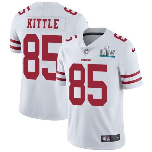 Nike 49ers 85 George Kittle White 2020 Super Bowl LIV Vapor Untouchable Limited Jersey