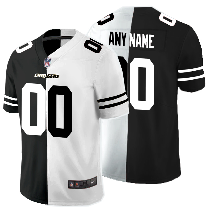 Nike Chargers Customized Black And White Split Vapor Untouchable Limited Jersey