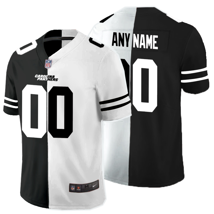Nike Panthers Customized Black And White Split Vapor Untouchable Limited Jersey