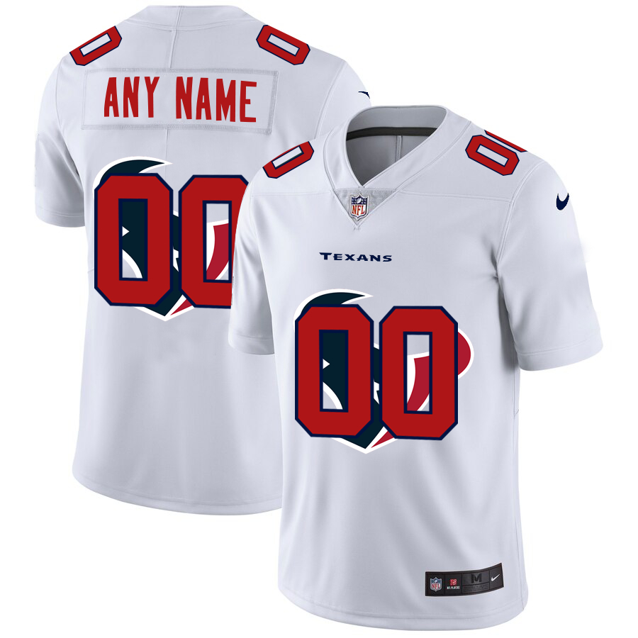 Nike Texans Customized White Team Big Logo Vapor Untouchable Limited Jersey