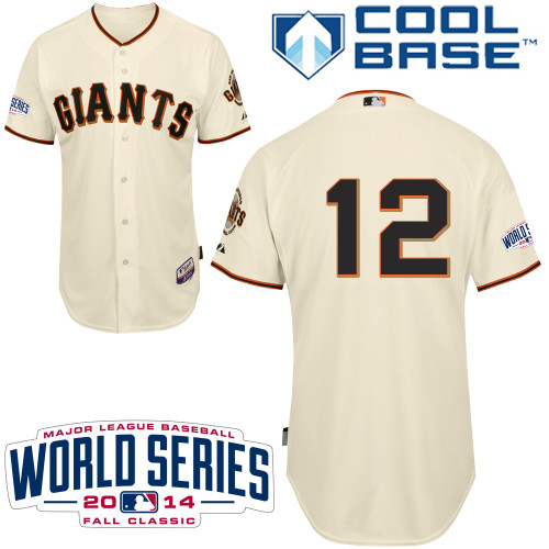 Giants 12 Panik Cream 2014 World Series Cool Base Jerseys