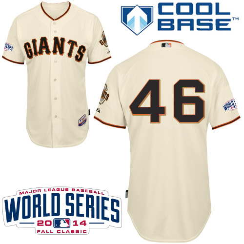 Giants 46 Casilla Cream 2014 World Series Cool Base Jerseys