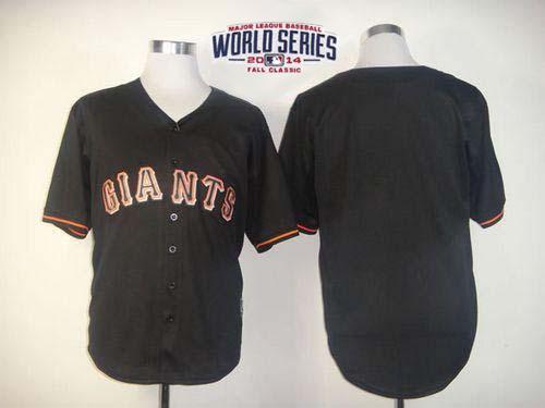 Giants Black 2014 World Series Cool Base Jerseys