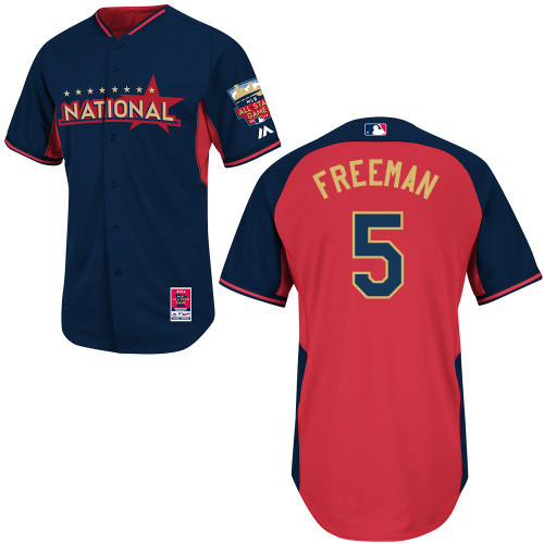 National League Braves 5 Freeman Blue 2014 All Star Jerseys