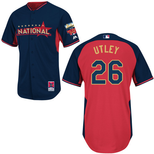 National League Phillies 26 Utley Blue 2014 All Star Jerseys