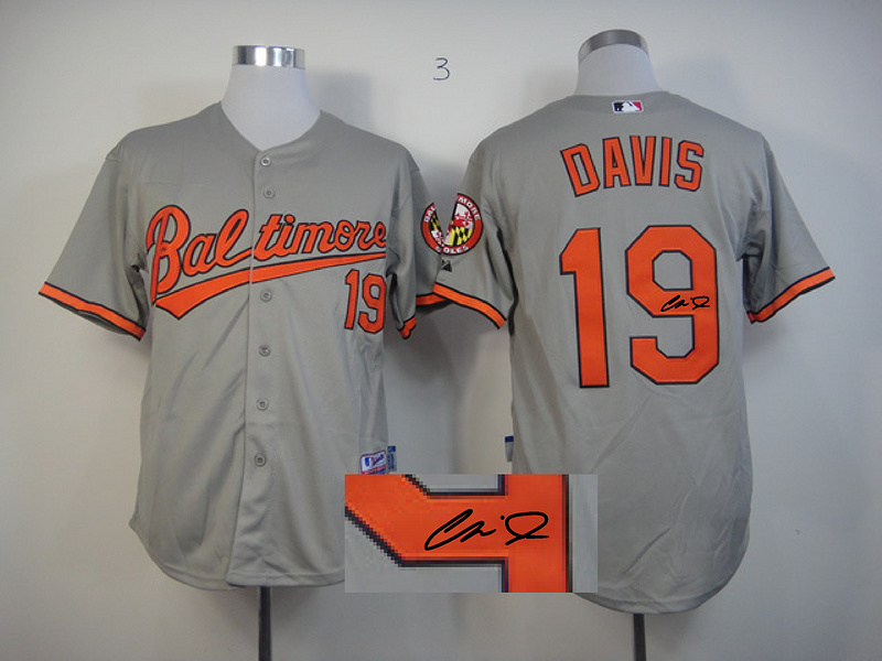 Orioles 19 Davis Grey Signature Edition Jerseys