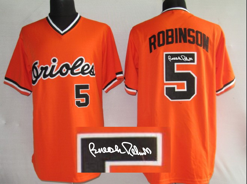 Orioles 5 Robinson Red Signature Edition Jerseys