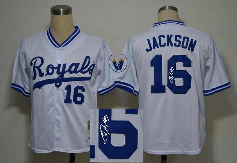 Royals 16 Jackson White Signature Edition Jerseys