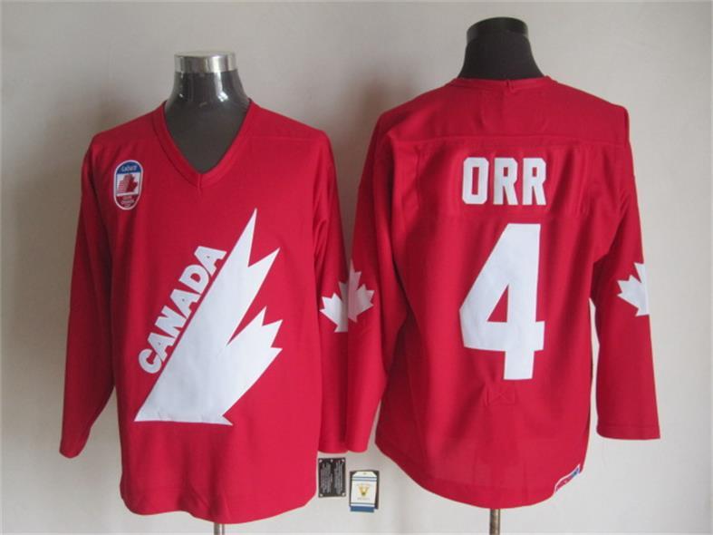 Canada 4 Bobby Orr Red Throwback Jersey