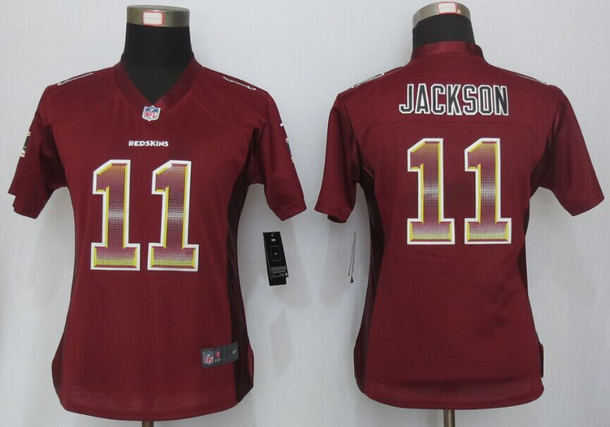 Nike Redskins 11 DeSean Jackson Red Pro Line Fashion Strobe Women Jersey