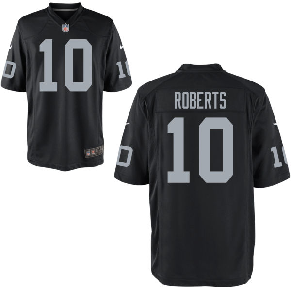 Nike Raiders 10 Seth Roberts Black Youth Game Jerseys