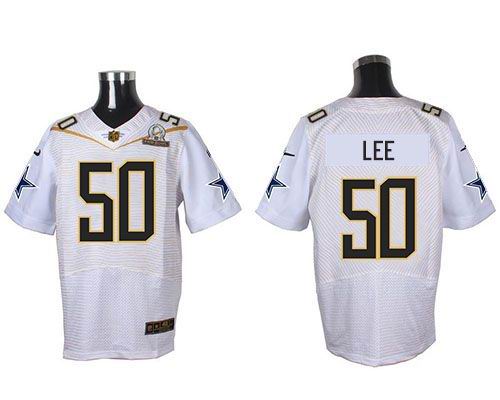 Nike Cowboys 50 Sean Lee White 2016 Pro Bowl Elite Jersey
