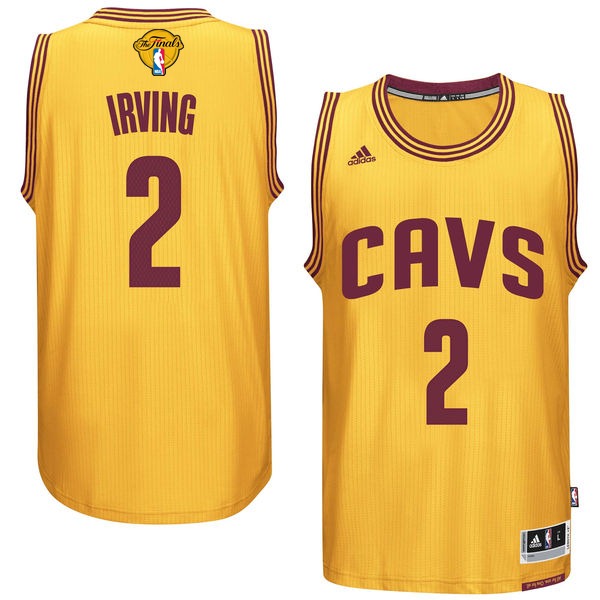 Cavaliers 2 Kyrie Irving Gold 2016 NBA Finals Swingman Jersey