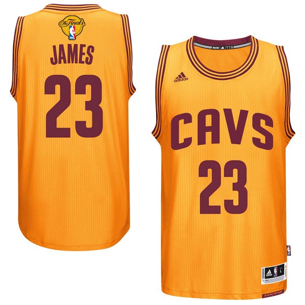 Cavaliers 23 Lebron James Gold 2016 NBA Finals Swingman Jersey