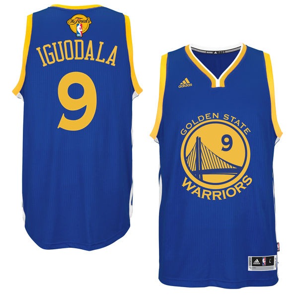 Warriors 9 Andre Iguodala Royal 2016 NBA Finals Swingman Jersey