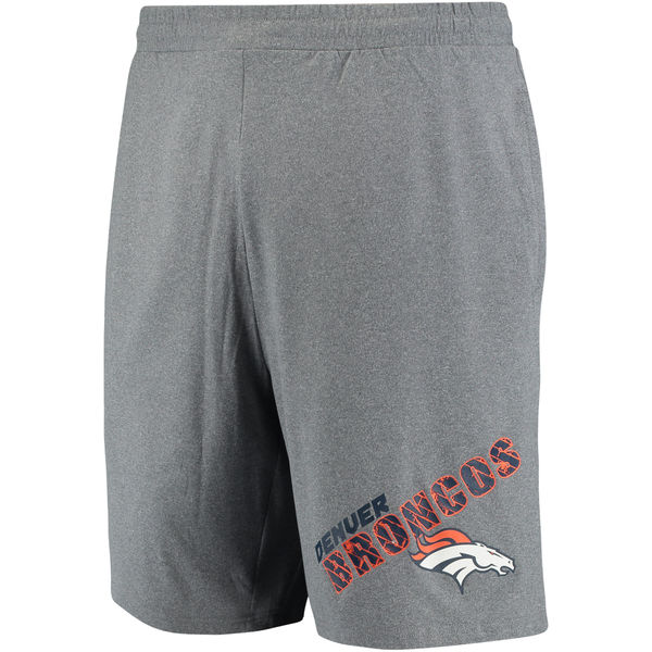 Denver Broncos Concepts Sport Tactic Lounge Shorts Heathered Gray