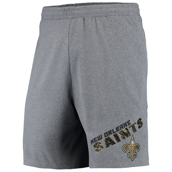 New Orleans Saints Concepts Sport Tactic Lounge Shorts Heathered Gray