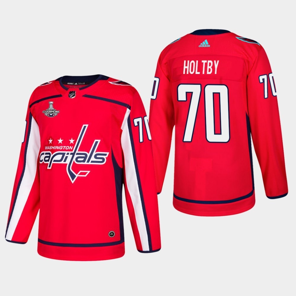 Capitals 70 Braden Holtby Red 2018 Stanley Cup Champions Adidas Jersey