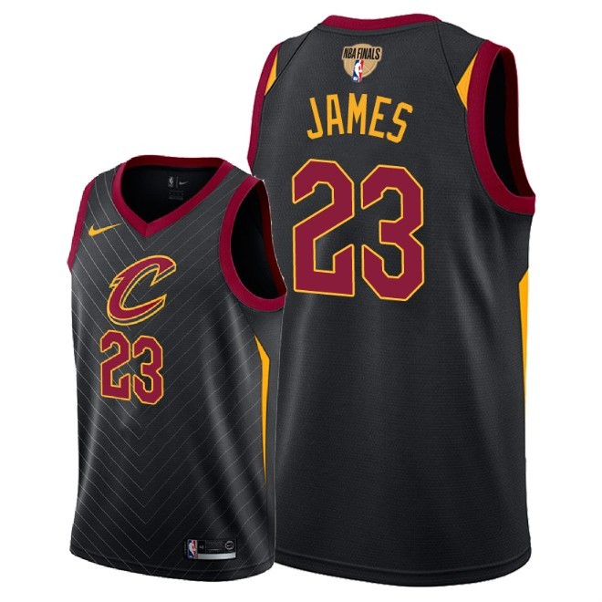 Cavaliers 23 Lebron James Black 2018 NBA Finals Nike Swingman Jersey