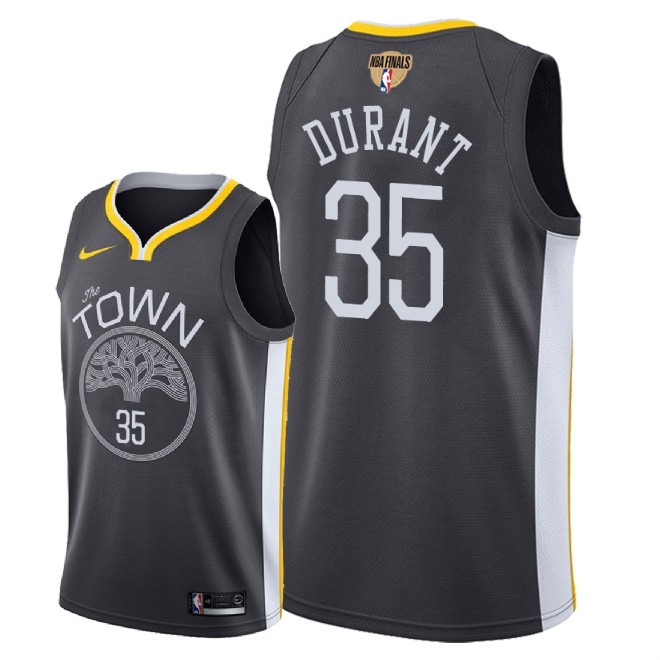 Warriors 35 Kevin Durant Black City Edition 2018 NBA Finals Nike Swingman Jersey