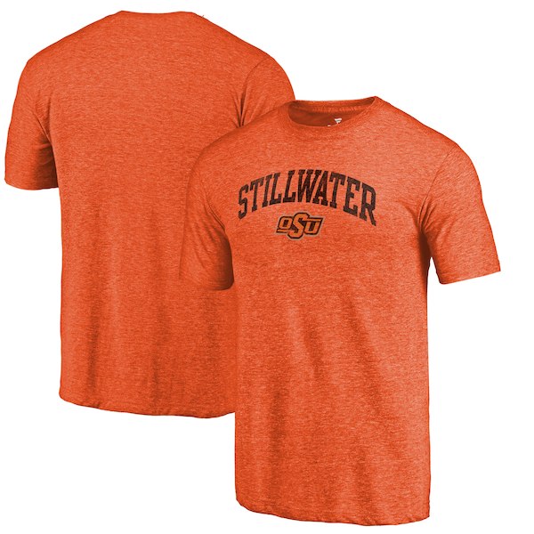 Oklahoma State Cowboys Fanatics Branded Orange Arched City Tri-Blend T-Shirt