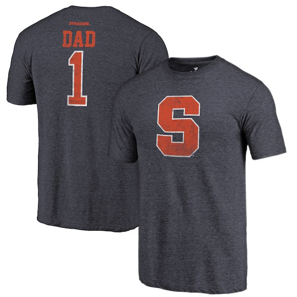 Syracuse Orange Fanatics Branded Navy Greatest Dad Tri-Blend T-Shirt