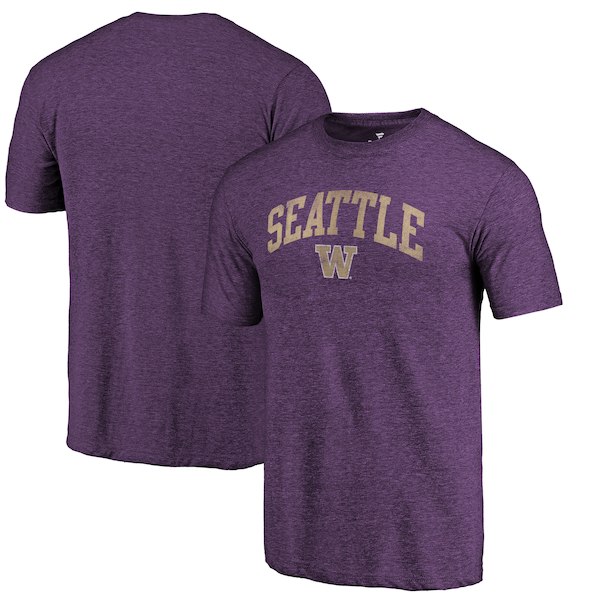 Washington Huskies Fanatics Branded Purple Arched City Tri-Blend T-Shirt