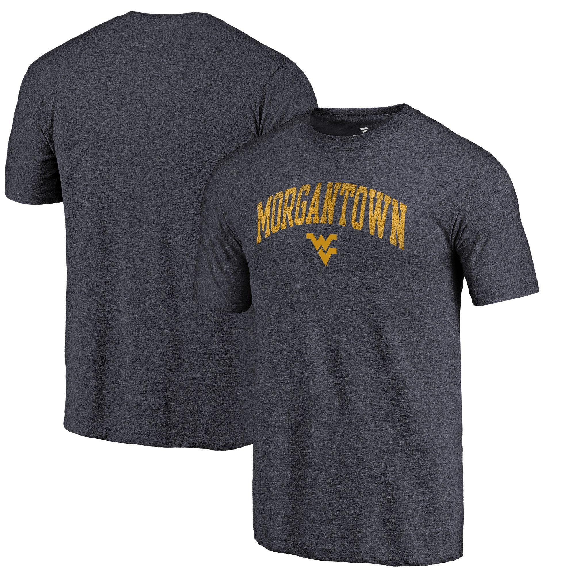 West Virginia Mountaineers Fanatics Branded Navy Hometown Arched City Tri-Blend T-Shirt