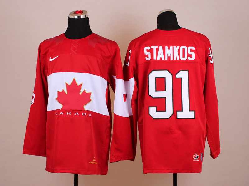 Canada 91 Stamkos Red 2014 Olympics Jerseys