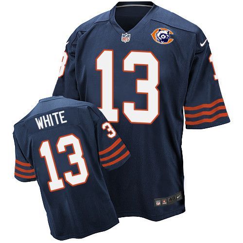 Nike Bears 13 Kevin White Blue Throwback Elite Jersey