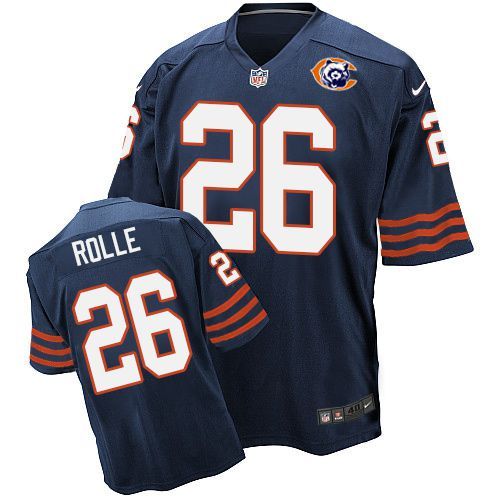 Nike Bears 26 Antrel Rolle Blue Throwback Elite Jersey