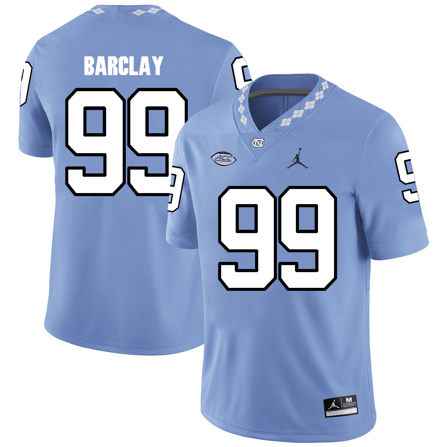 North Carolina Tar Heels 99 George Barclay Blue College Football Jersey