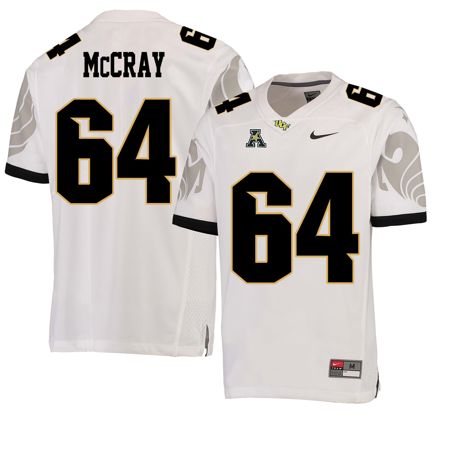 UCF Knights 64 Justin McCray White College Football Jersey