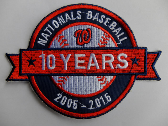 Washington Nationals 2005-2015 10 Years Patch