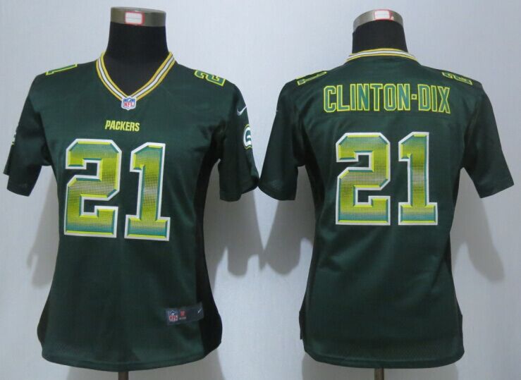Nike Packers 21 Ha Ha Clinton Dix Green Pro Line Fashion Strobe Women Jersey