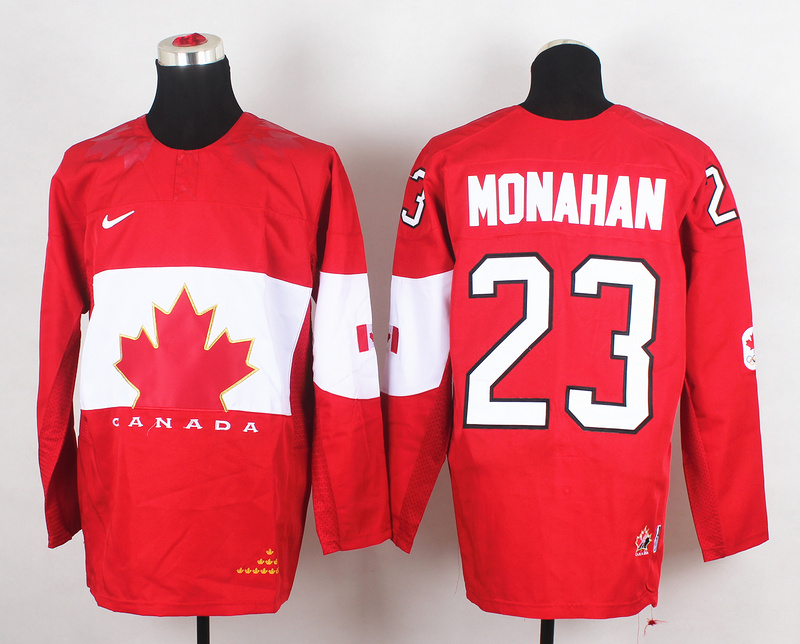 Canada 23 Monahan Red 2014 Olympics Jerseys