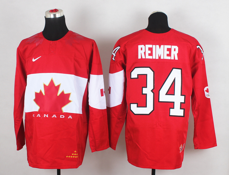 Canada 34 Reimer Red 2014 Olympics Jerseys