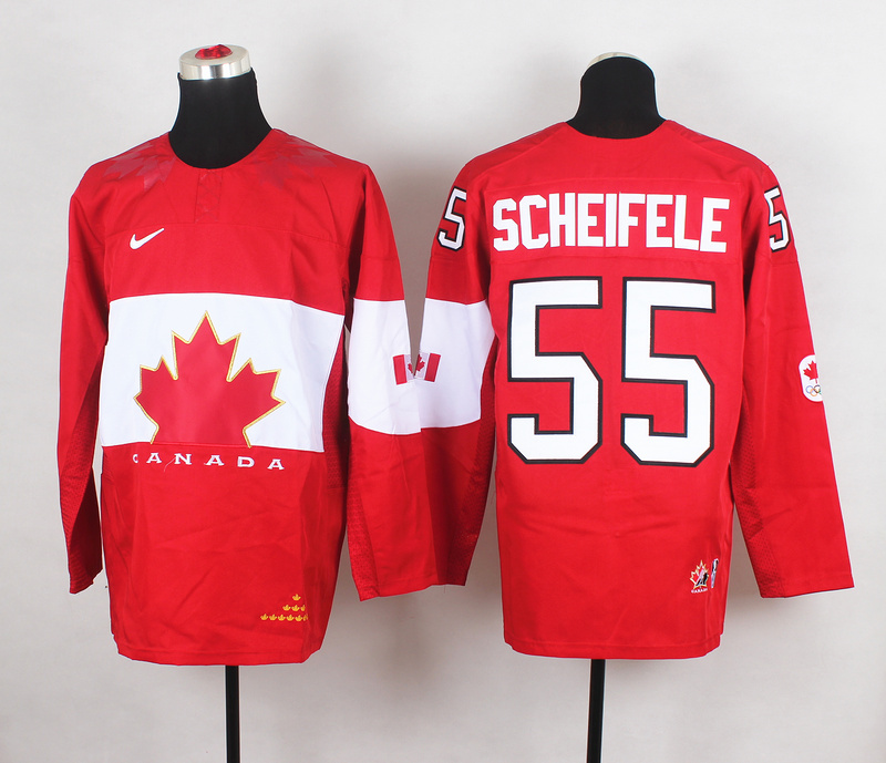 Canada 55 Scheifeke Red 2014 Olympics Jerseys