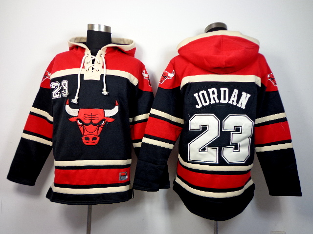 Bulls 23 Michael Jordan Blue All Stitched Hooded Sweatshirt
