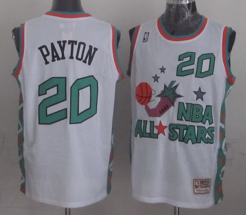 1996 All Star 20 Payton White Jerseys