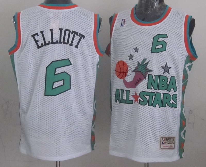 1996 All Star 6 Elliott White Jerseys